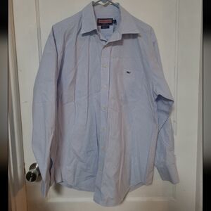 Vineyard Vines Blue Gingham Micro-Check Dress Shirt
